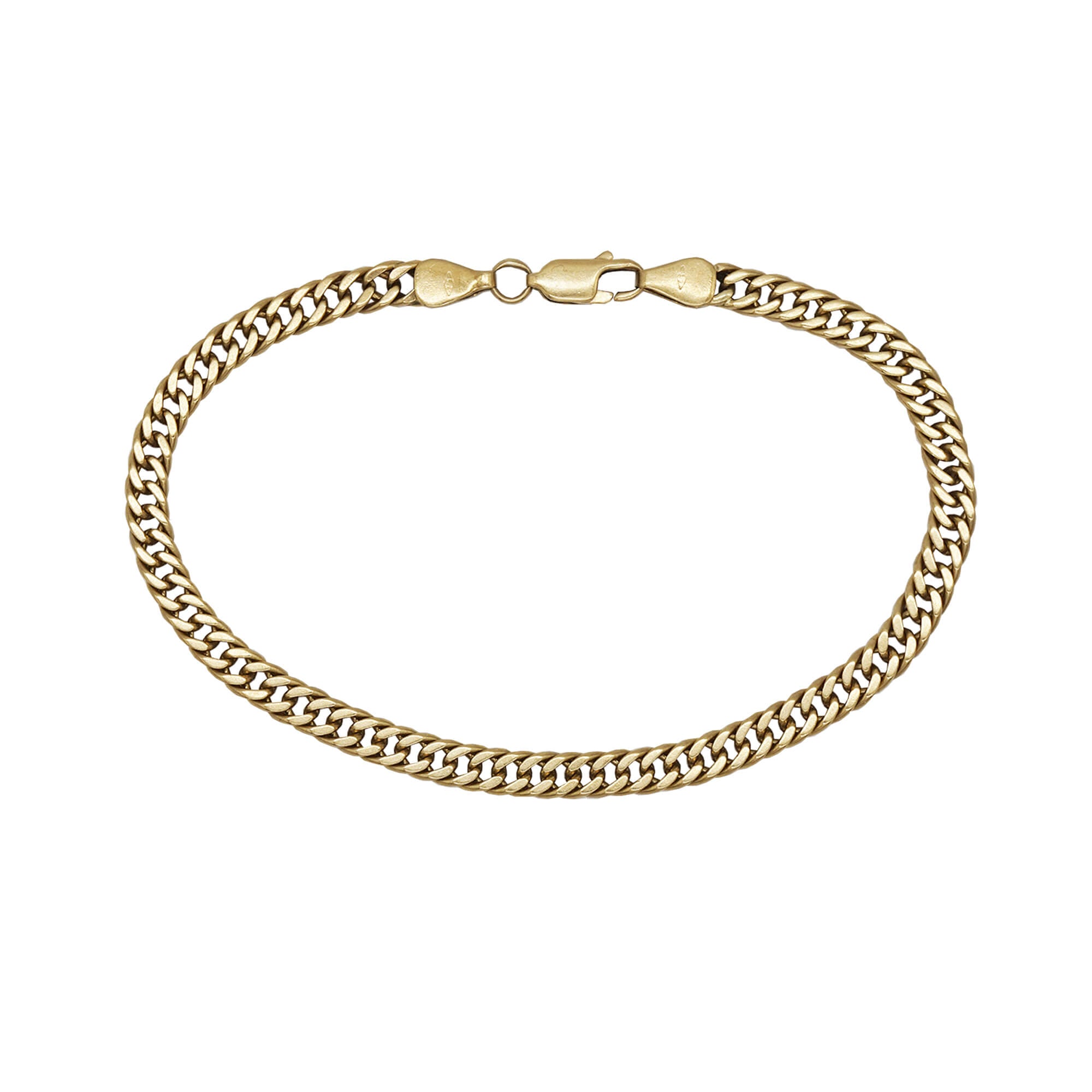 9k Vintage Gold Double Curb Chain Bracelet Pawnshop