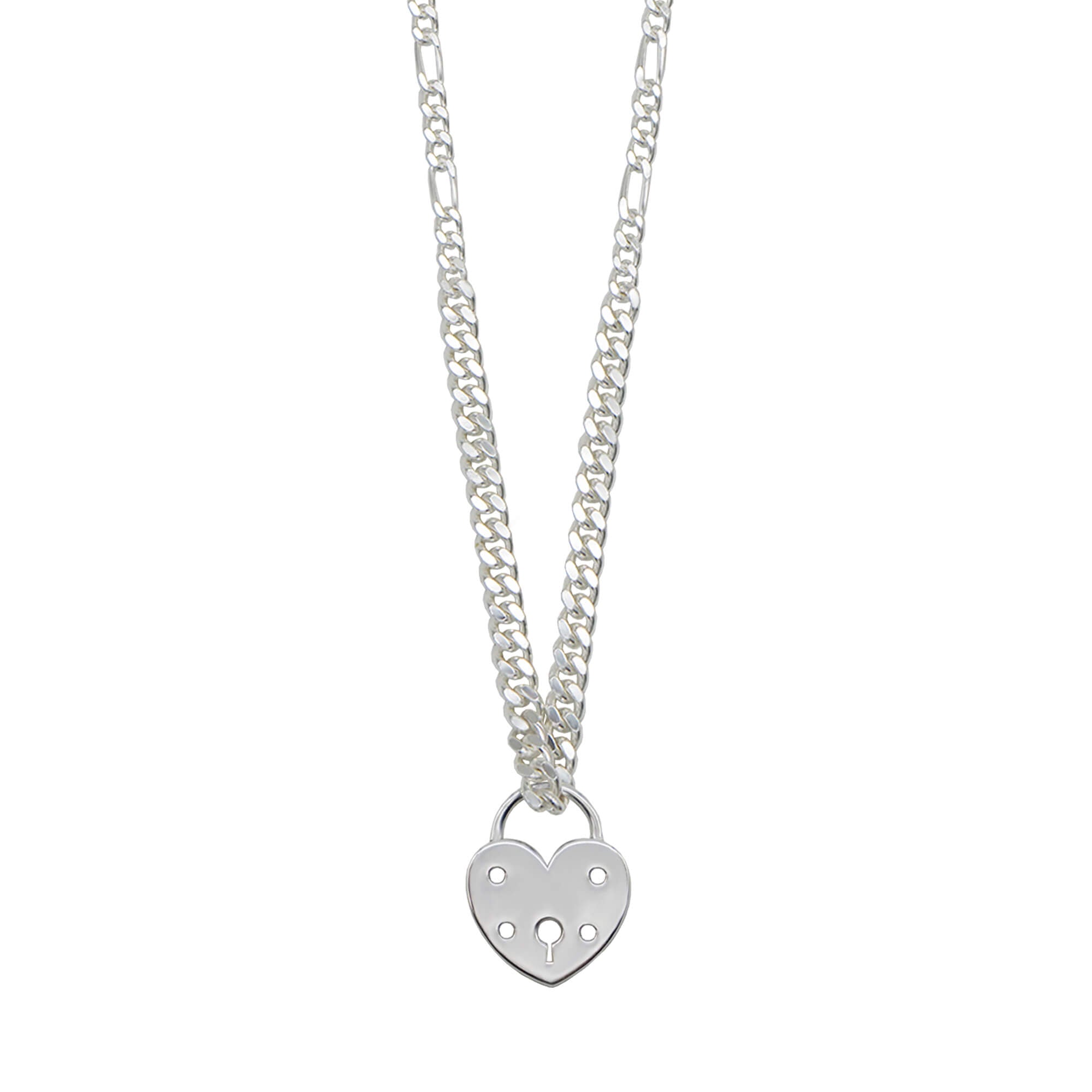 Silver sale heart lock