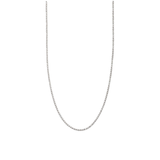 STERLING SILVER 20 INCH ROUND BOX CHAIN NECKLACE