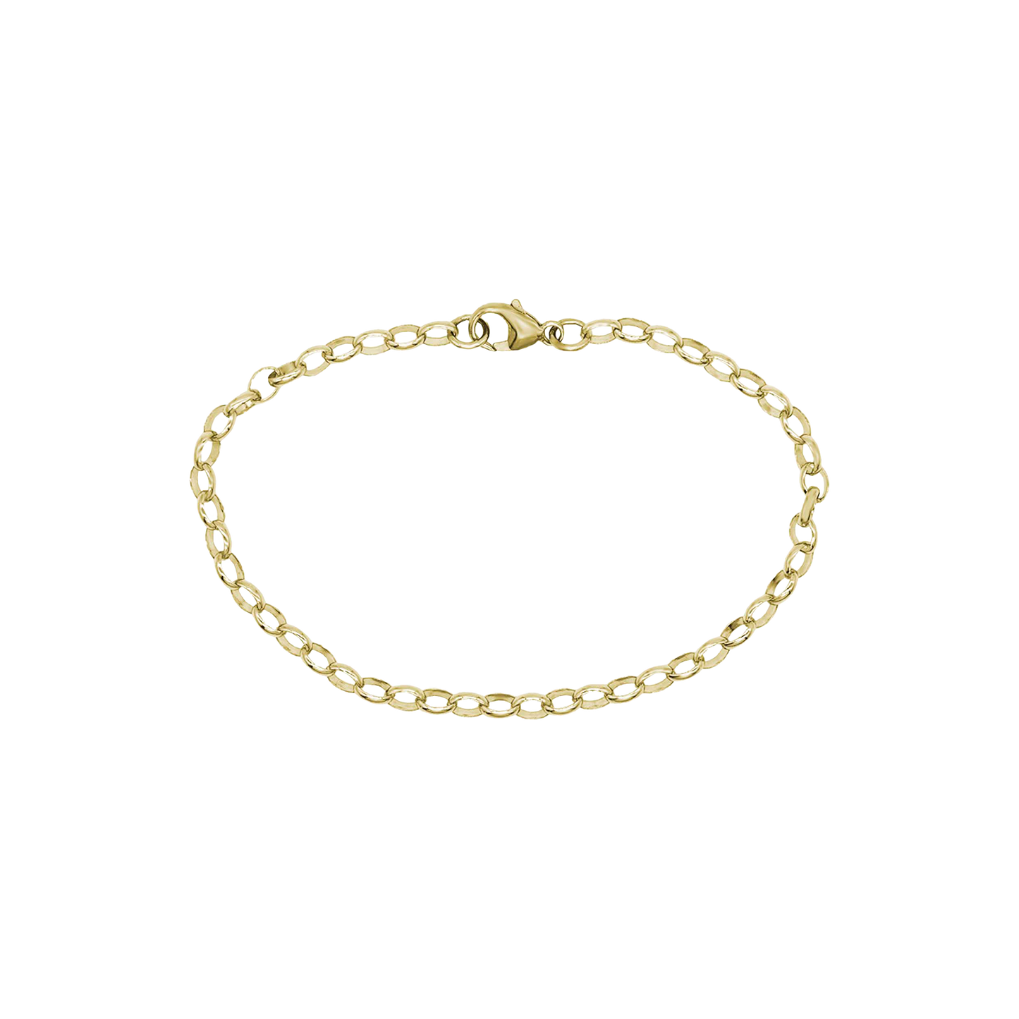 9K GOLD OVAL BELCHER CHAIN BRACELET