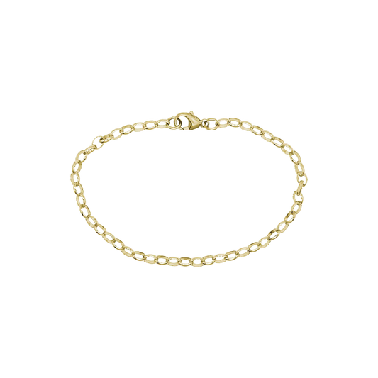 9K GOLD OVAL BELCHER CHAIN BRACELET