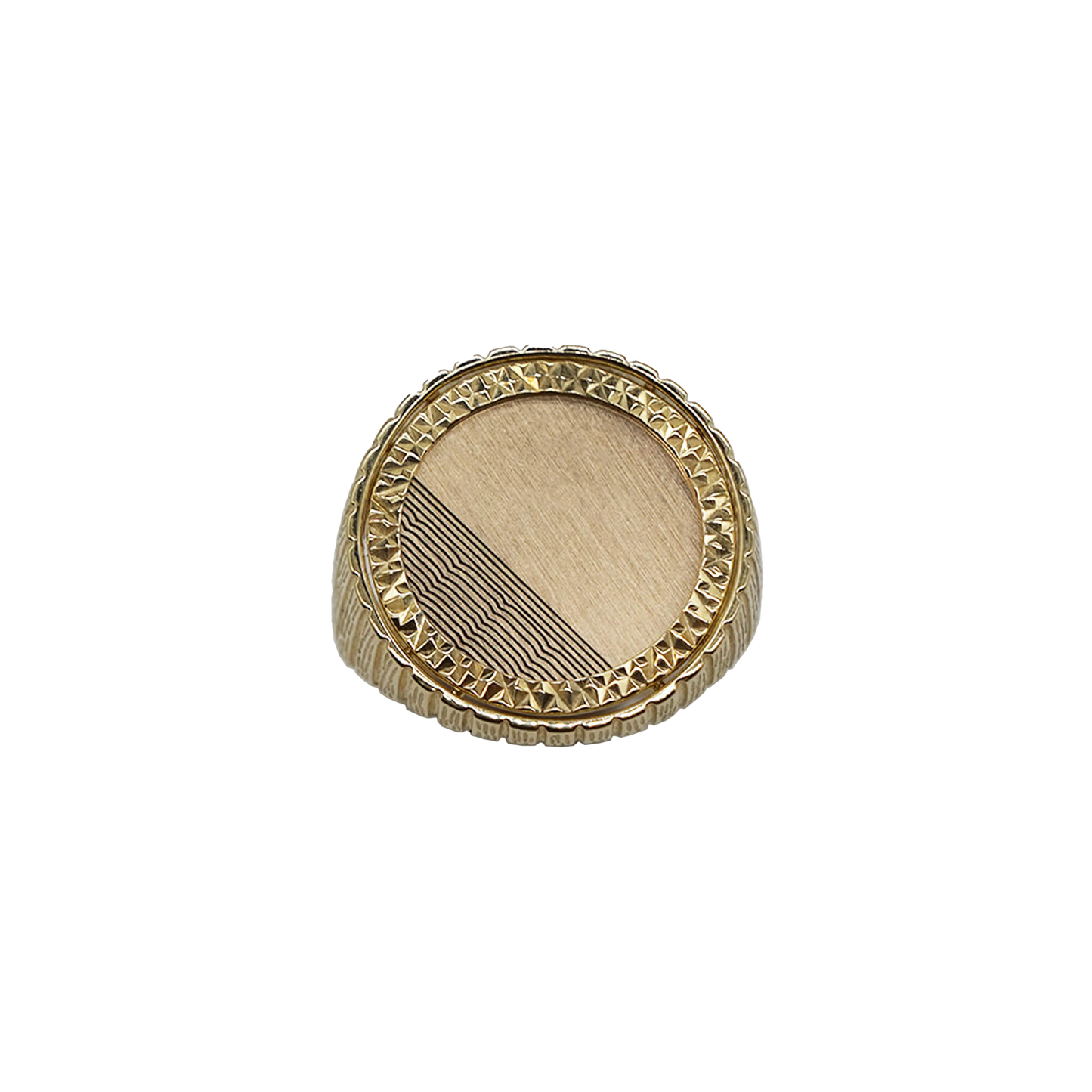 Custom Birmingham Bark Sovereign Ring (Gold 375)