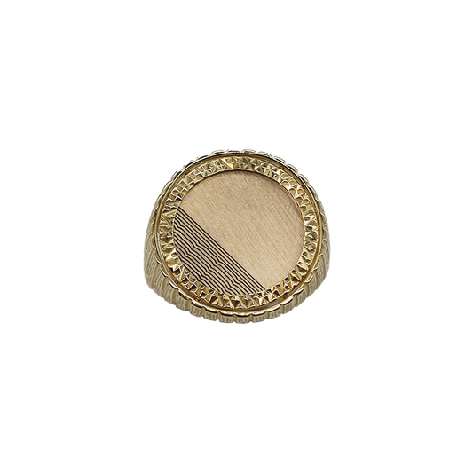 Custom Birmingham Bark Sovereign Ring (Gold 375)