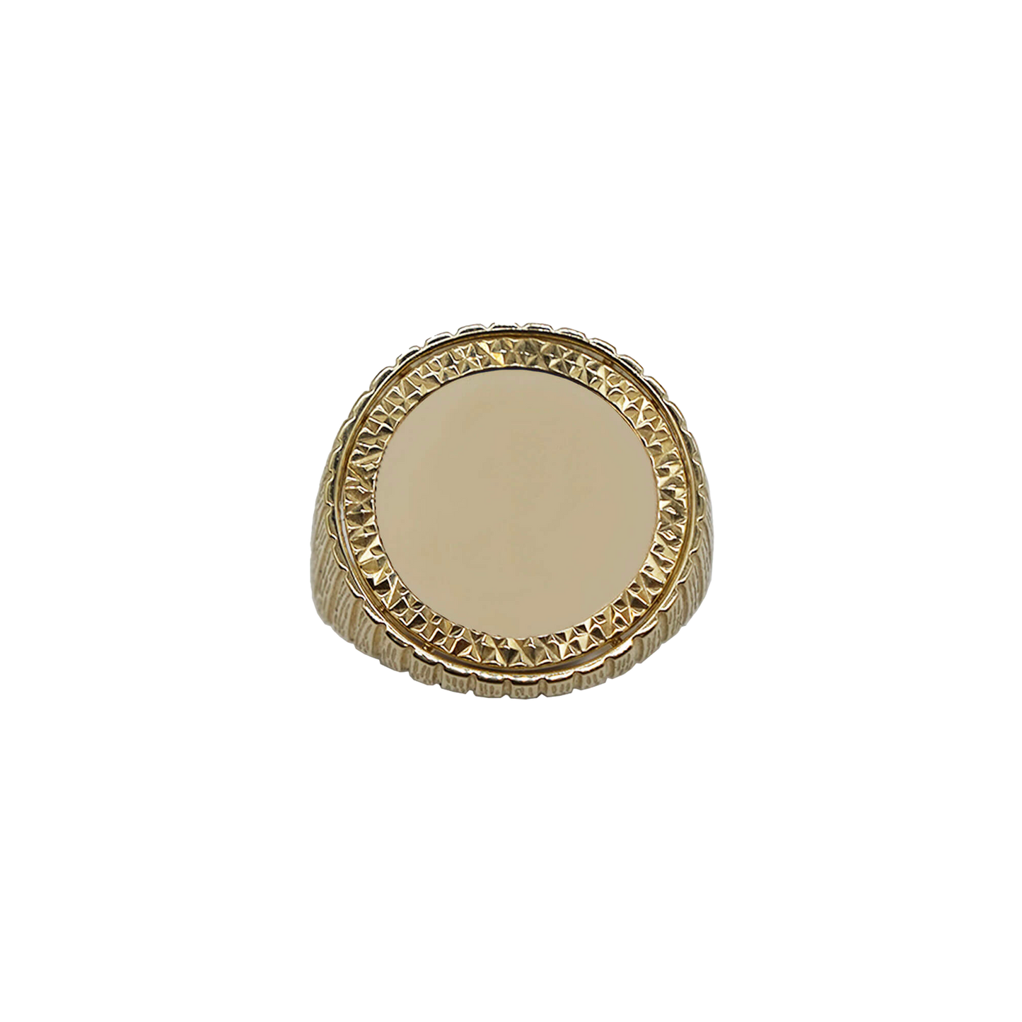 Custom Birmingham Bark Sovereign Ring (Gold 375)