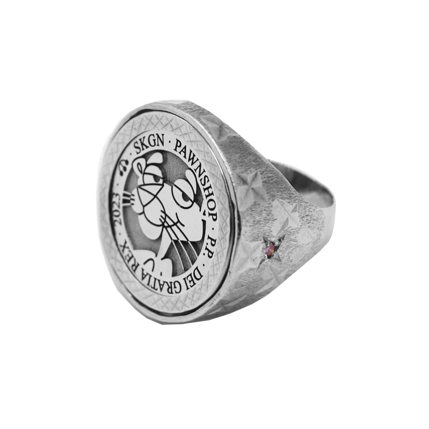 Custom Birmingham Bark Sovereign Ring (Silver 925)