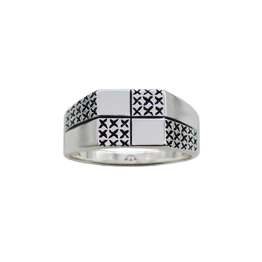 PAWNSHOP SIGNATURE CHECKERBOARD SIGNET RING