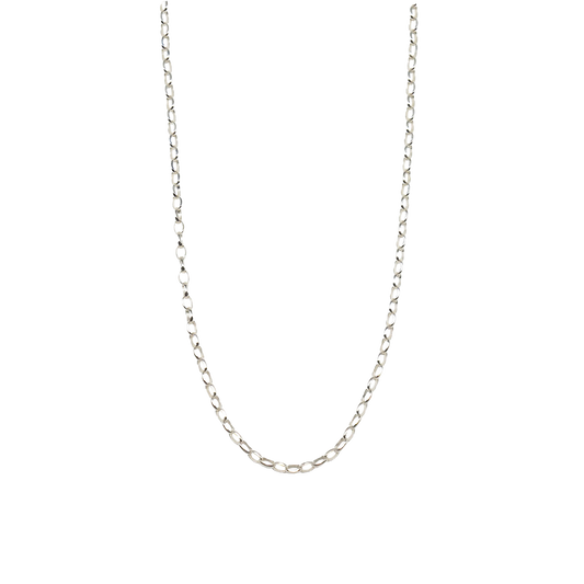 STERLING SILVER 24 INCH DIAMOND CUT BELCHER CHAIN