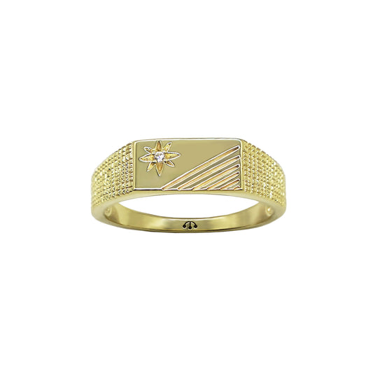 PAWNSHOP SIGNATURE BARK SIGNET RING