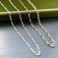 STERLING SILVER 24 INCH DIAMOND CUT BELCHER CHAIN